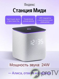 Яндекс Станция Алиса Миди (серый)